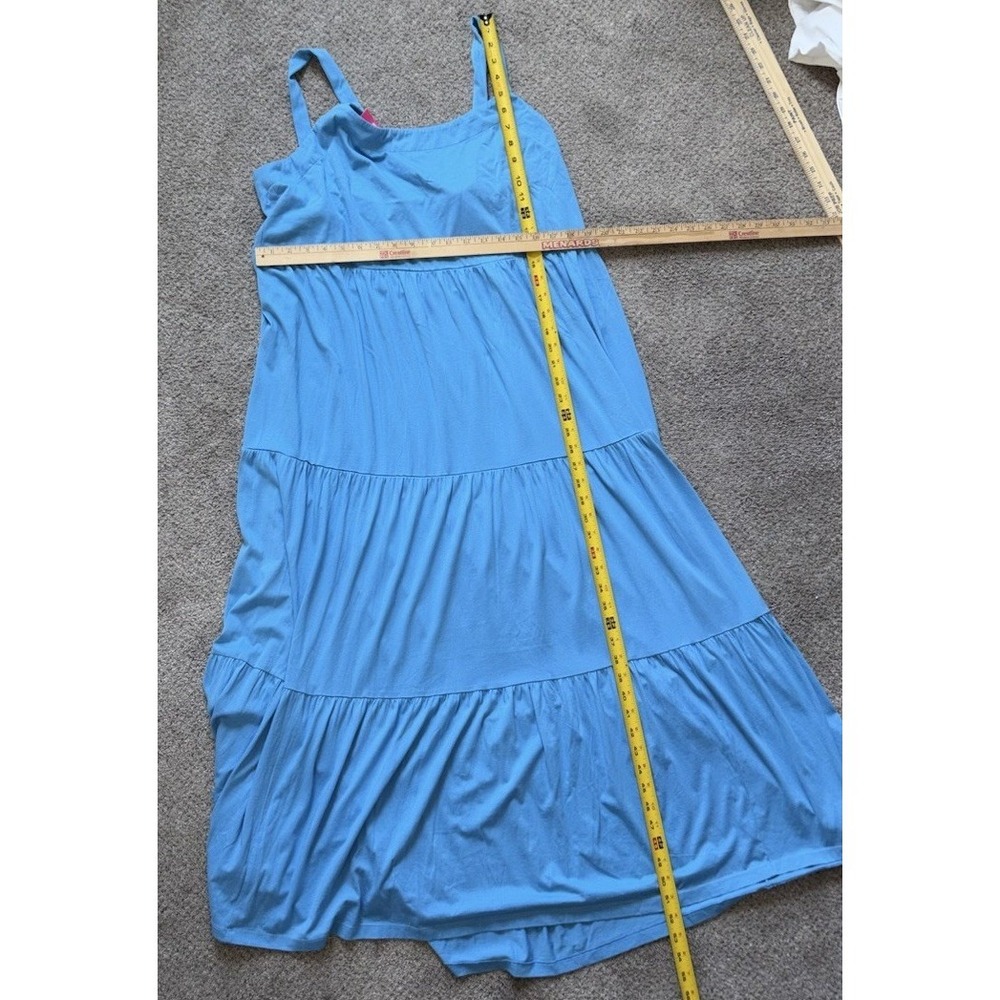 New Lilly Pulitzer Miri Midi Dress Tiered Lunar Blue Women's XL Cotton - Picture 3 of 9